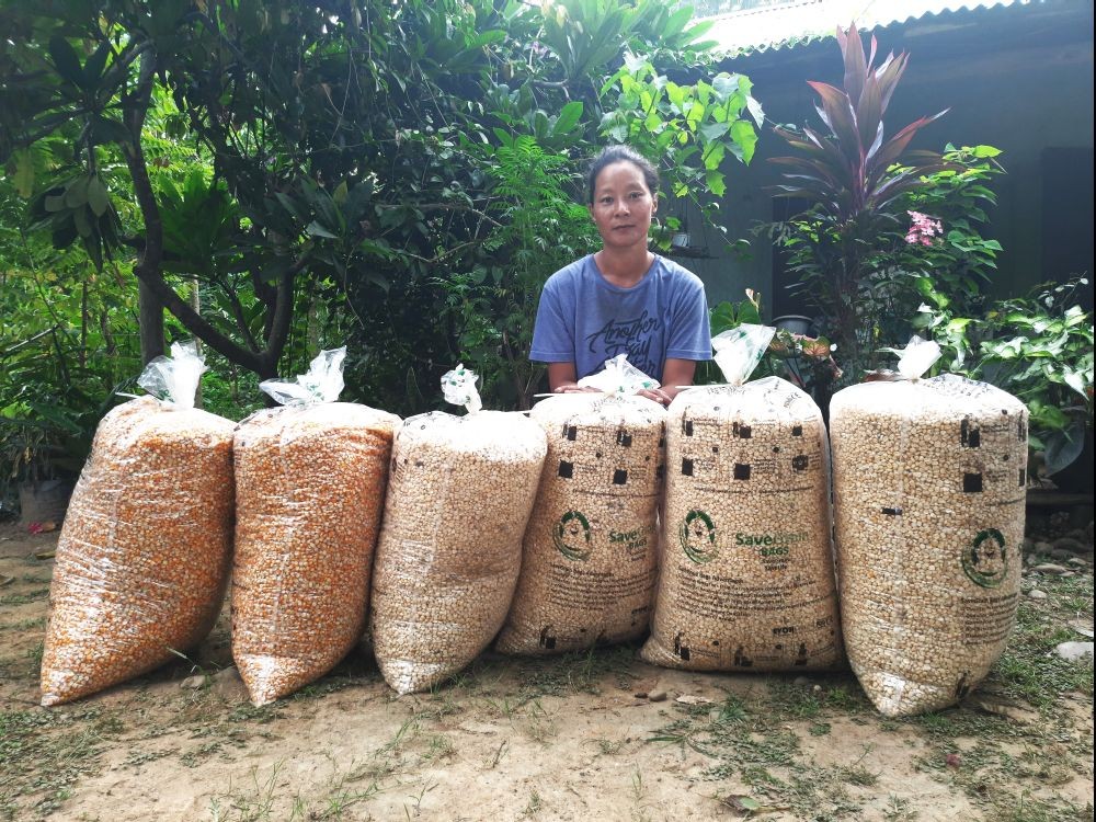 Sangdinthui with HQPM5 grains stored in hermetic bags